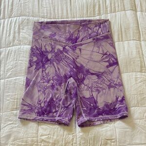 Balance Athletica Lavender Tie-Dye Bike Shorts